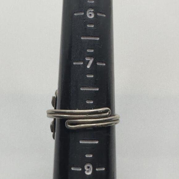 Vintage Alpaca Silver Sodalite Ring & Bracelet Set Adjustable Boho Southwestern - Picture 7 of 11